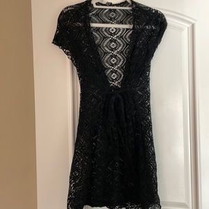 Black bathing suit cover-up